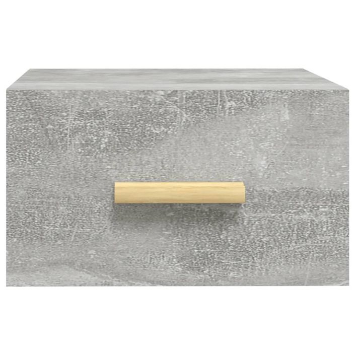 Tables de chevet murales 2 pcs gris béton 35x35x20 cm - Photo n°7