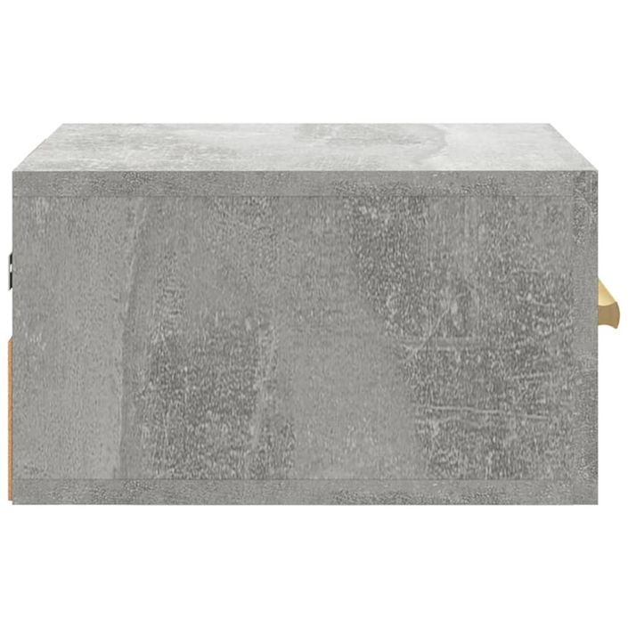 Tables de chevet murales 2 pcs gris béton 35x35x20 cm - Photo n°8