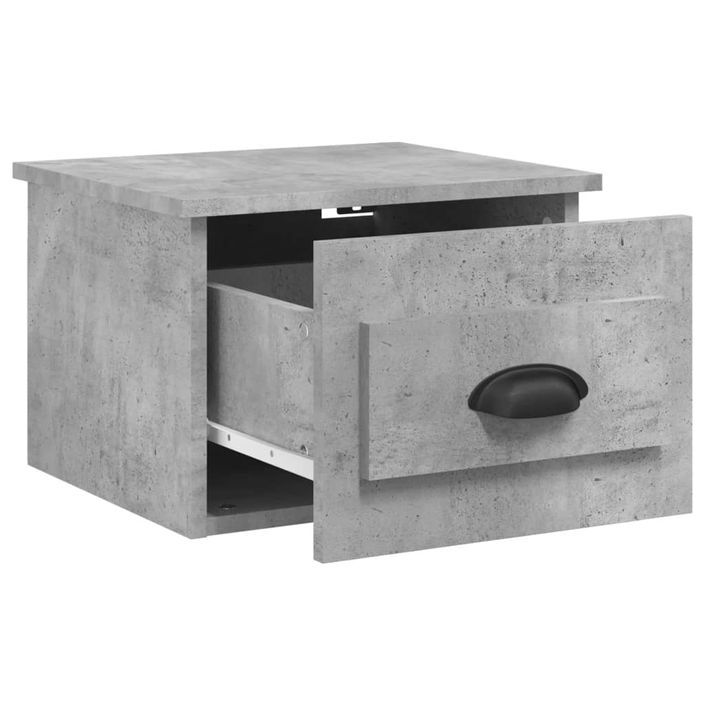 Tables de chevet murales 2 pcs gris béton 41,5x36x28 cm - Photo n°6