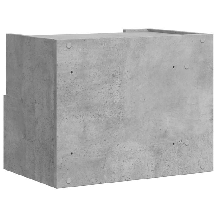 Tables de chevet murales 2 pcs gris béton 45x30x35 cm - Photo n°7