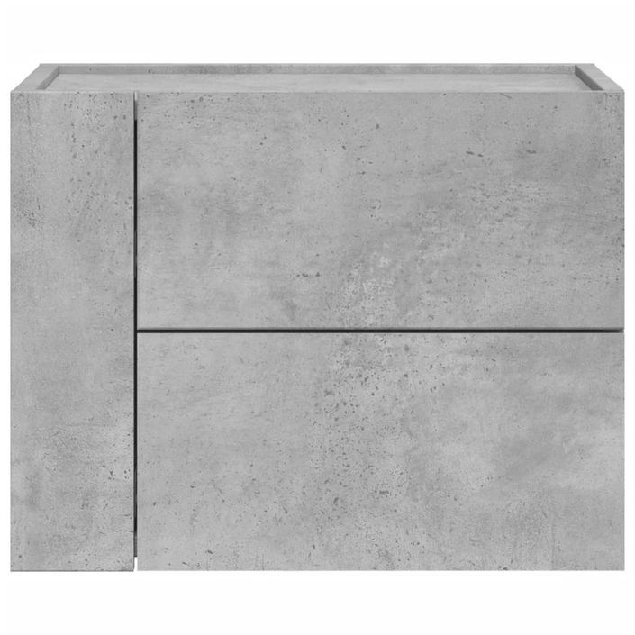 Tables de chevet murales 2 pcs gris béton 45x30x35 cm - Photo n°4