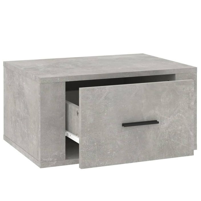 Tables de chevet murales 2 pcs Gris béton 50x36x25 cm - Photo n°8