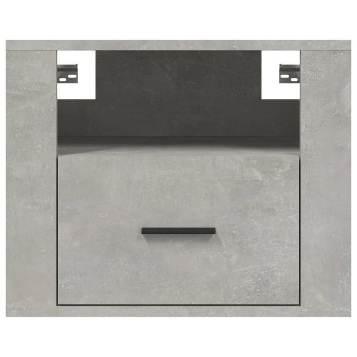 Tables de chevet murales 2 pcs Gris béton 50x36x40 cm - Photo n°6