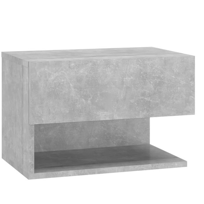 Tables de chevet murales 2 pcs Gris béton - Photo n°5