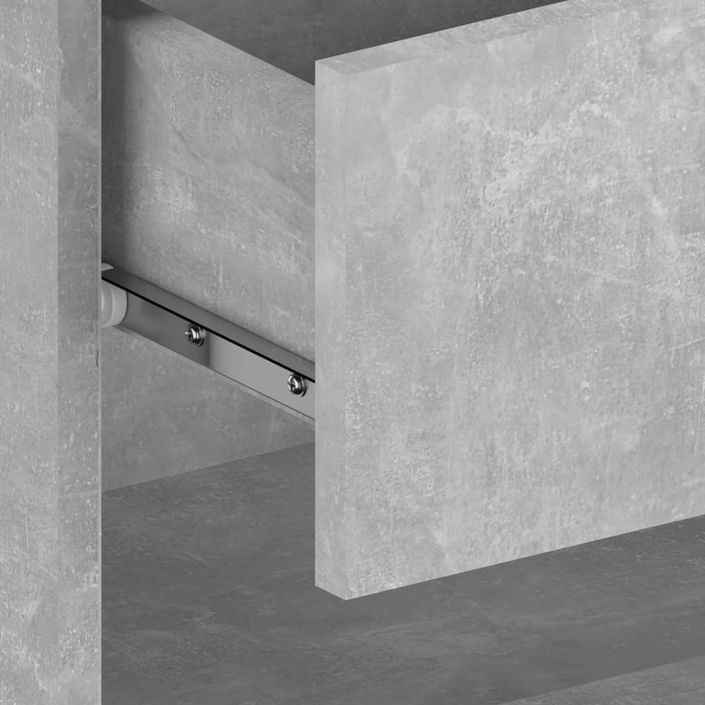 Tables de chevet murales 2 pcs Gris béton - Photo n°8