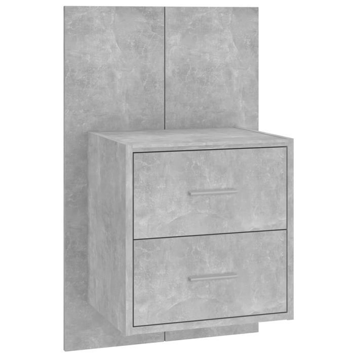 Tables de chevet murales 2 pcs Gris béton - Photo n°5