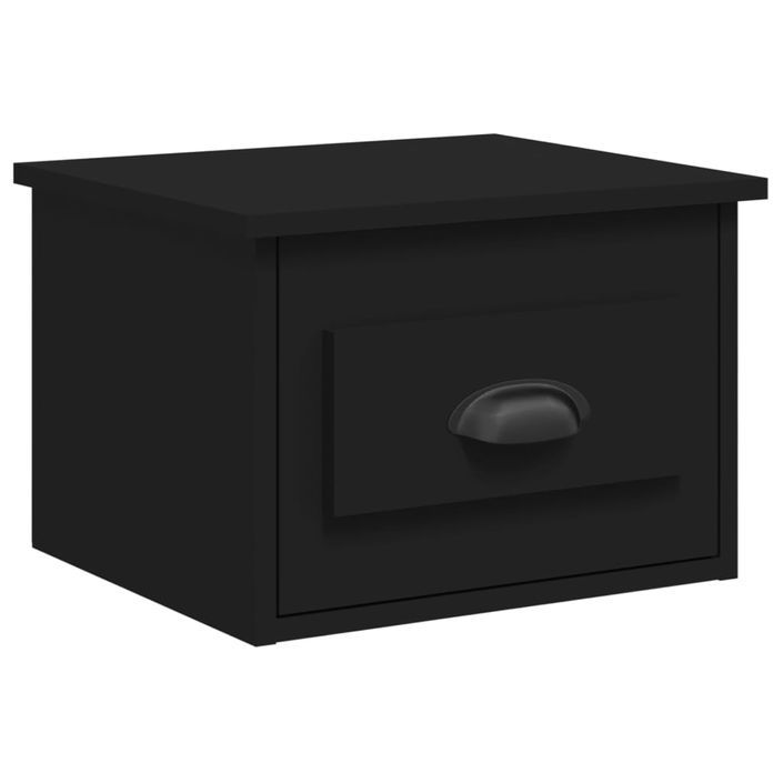 Tables de chevet murales 2 pcs noir 41,5x36x28 cm - Photo n°5