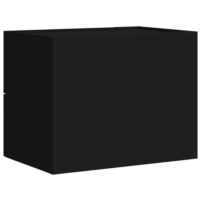 Tables de chevet murales 2 pcs noir 45x30x35 cm - Photo n°7