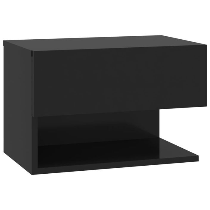 Tables de chevet murales 2 pcs Noir - Photo n°5