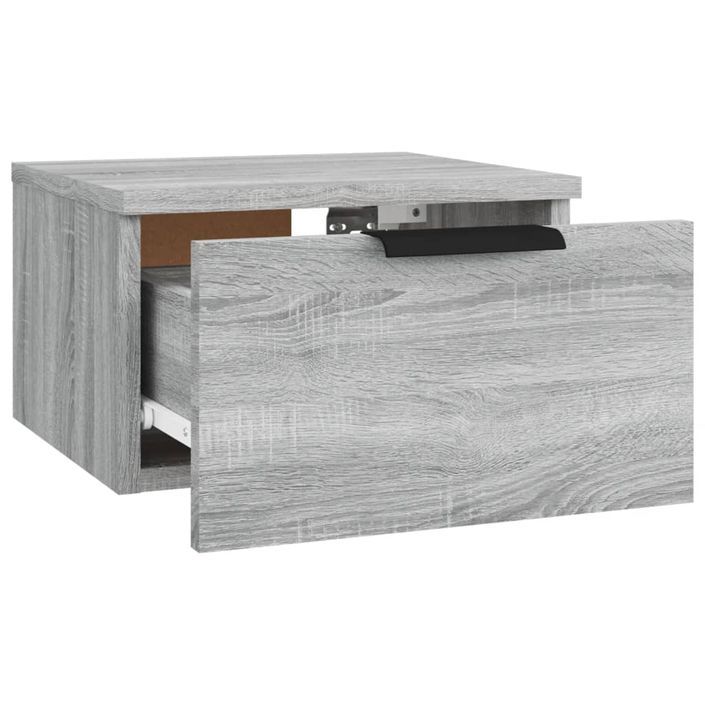 Tables de chevet murales 2 pcs Sonoma gris 34x30x20 cm - Photo n°6