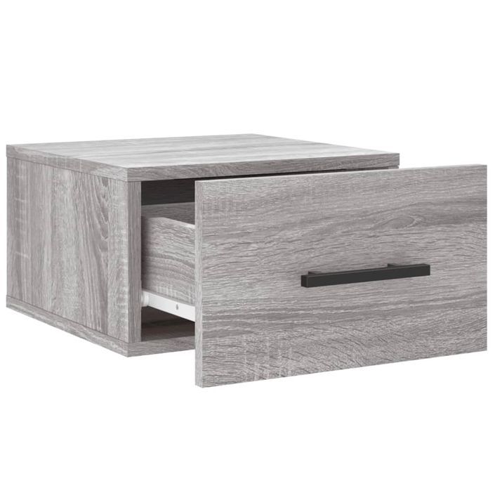 Tables de chevet murales 2 pcs sonoma gris 35x35x20 cm - Photo n°7