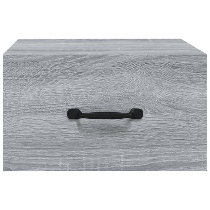 Tables de chevet murales 2 pcs Sonoma gris 35x35x20 cm - Photo n°7