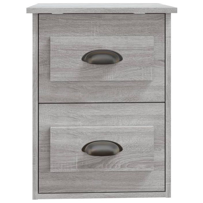 Tables de chevet murales 2 pcs sonoma gris 41,5x36x53 cm - Photo n°9