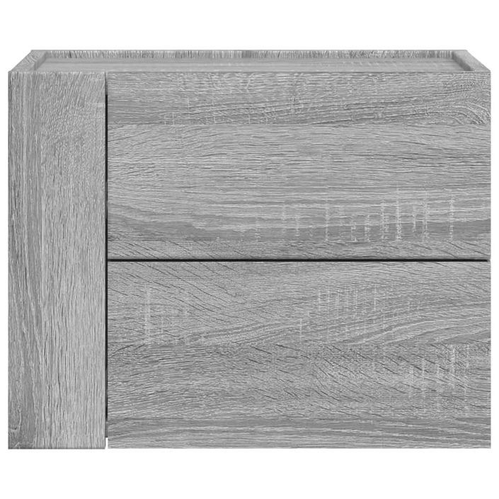 Tables de chevet murales 2 pcs sonoma gris 45x30x35 cm - Photo n°5