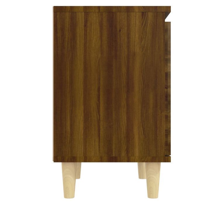 Tables de chevet pieds en bois 2 pcs Chêne marron 40x30x50 cm - Photo n°8