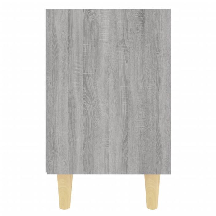 Tables de chevet pieds en bois 2 pcs Sonoma gris 40x30x50 cm - Photo n°6