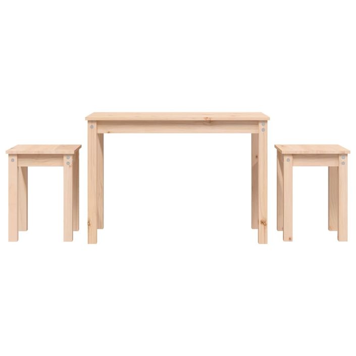 Tables gigognes 3 pcs Bois de pin massif - Photo n°2