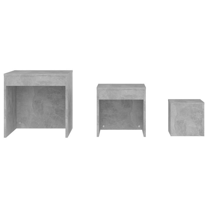 Tables gigognes 3 pcs Gris béton 2 - Photo n°7