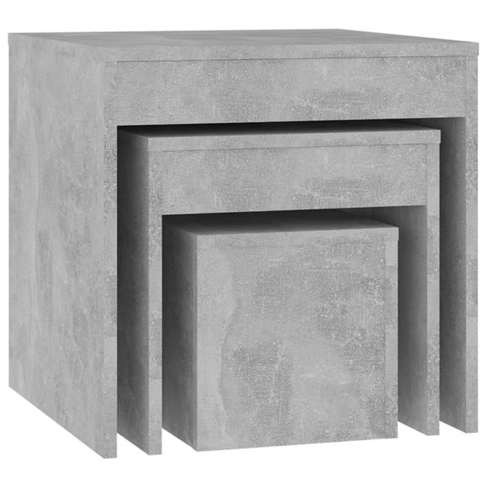 Tables gigognes 3 pcs Gris béton 2 - Photo n°8