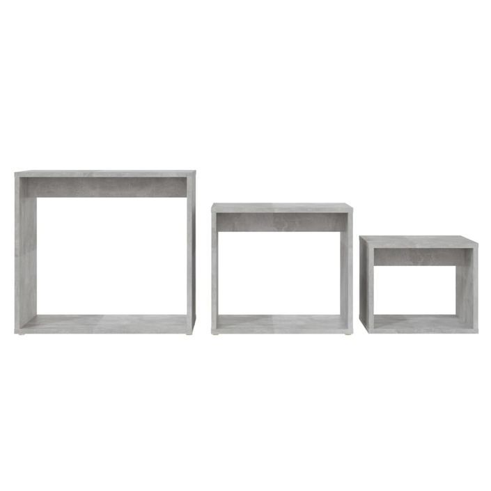 Tables gigognes 3 pcs Gris béton - Photo n°6