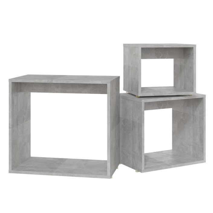 Tables gigognes 3 pcs Gris béton - Photo n°7