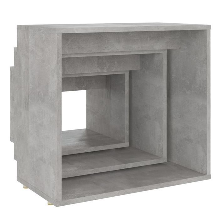 Tables gigognes 3 pcs Gris béton - Photo n°8