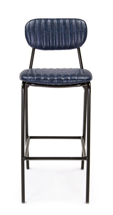 Tabouret de bar acier bleu Debbie hauteur d'assise 74 cm - Photo n°6