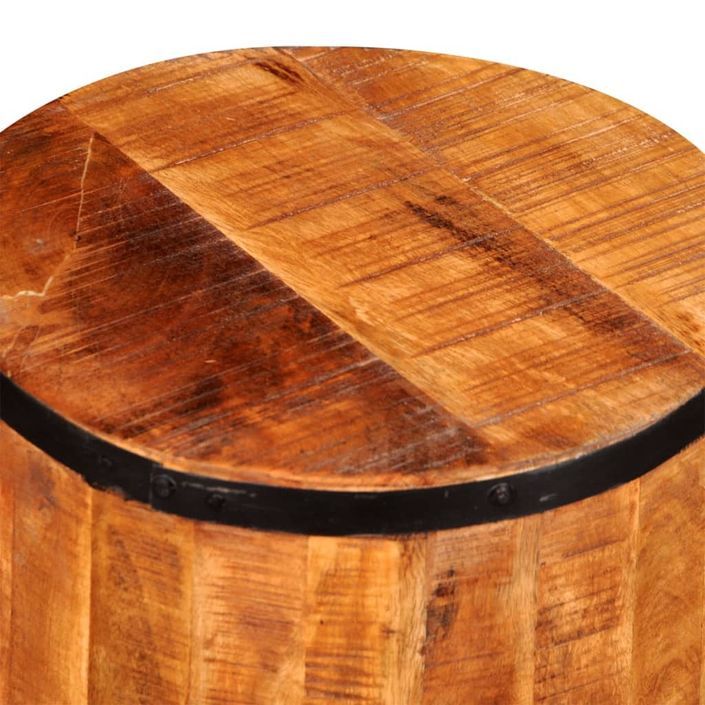 Tabouret de bar Bois de manguier brut - Photo n°5