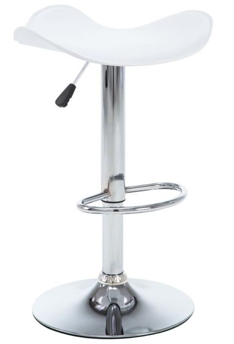 Tabouret de bar simili cuir blanc Ore - Lot de 2 - Photo n°2