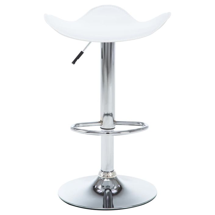 Tabouret de bar simili cuir blanc Ore - Lot de 2 - Photo n°4