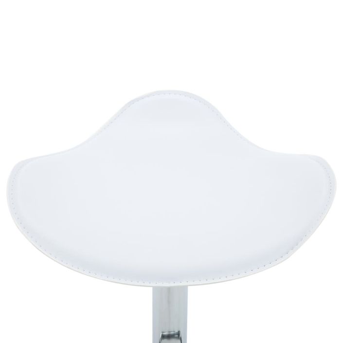 Tabouret de bar simili cuir blanc Ore - Lot de 2 - Photo n°6