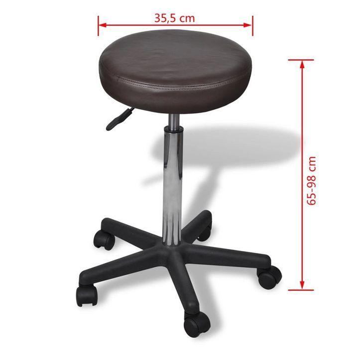 Tabouret de bureau Marron - Photo n°4