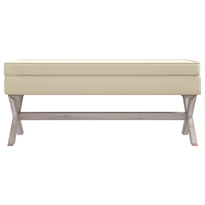 Tabouret de rangement Beige 110x45x49 cm Lin - Photo n°3