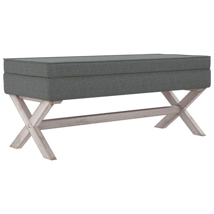 Tabouret de rangement Gris foncé 110x45x49 cm Tissu - Photo n°1