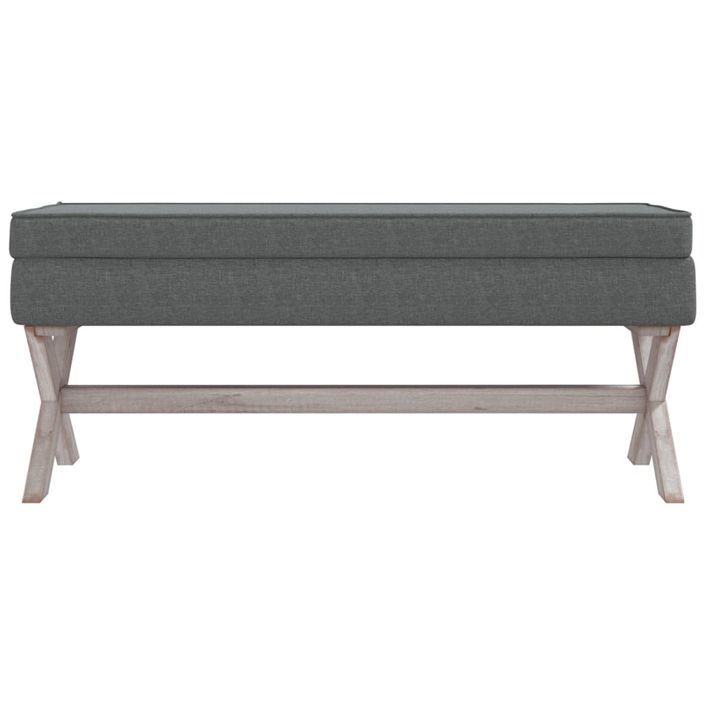 Tabouret de rangement Gris foncé 110x45x49 cm Tissu - Photo n°3