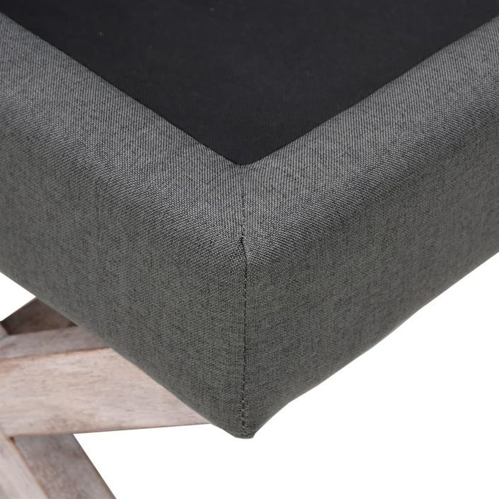 Tabouret de rangement Gris foncé 110x45x49 cm Tissu - Photo n°5