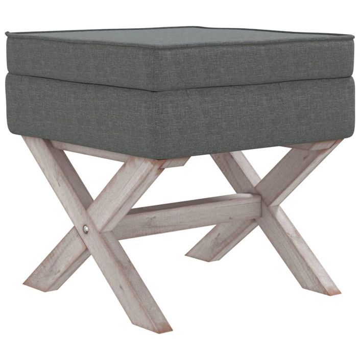 Tabouret de rangement Gris foncé 45x45x49 cm Tissu - Photo n°1