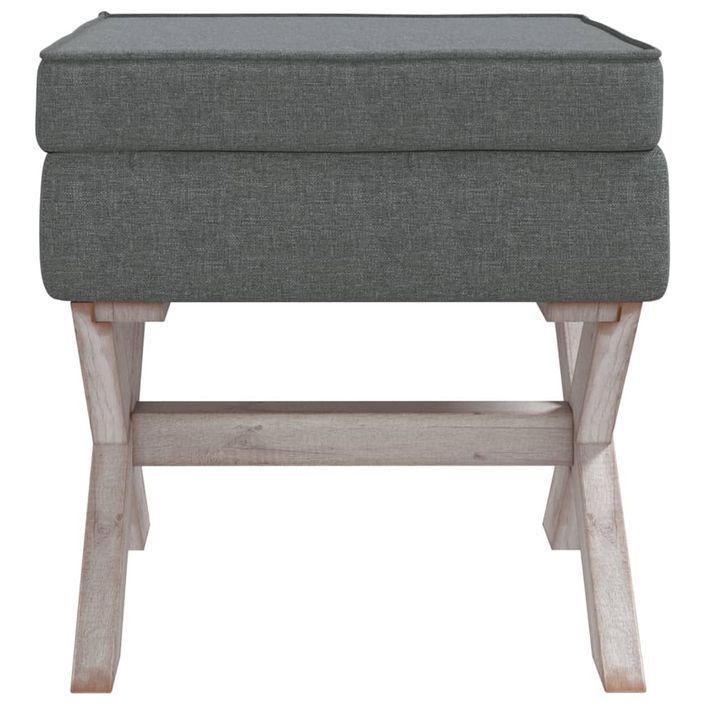 Tabouret de rangement Gris foncé 45x45x49 cm Tissu - Photo n°3