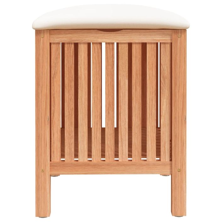 Tabouret de salle de bain 40,5x40x52 cm Bois massif de noyer - Photo n°5