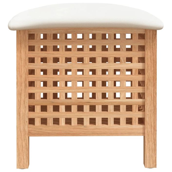 Tabouret de salle de bain 48x47,5x52 cm Bois massif de noyer - Photo n°5