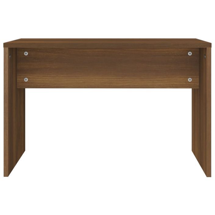 Tabouret de toilette Chêne marron 70x35x45 cm Bois d'ingénierie - Photo n°4