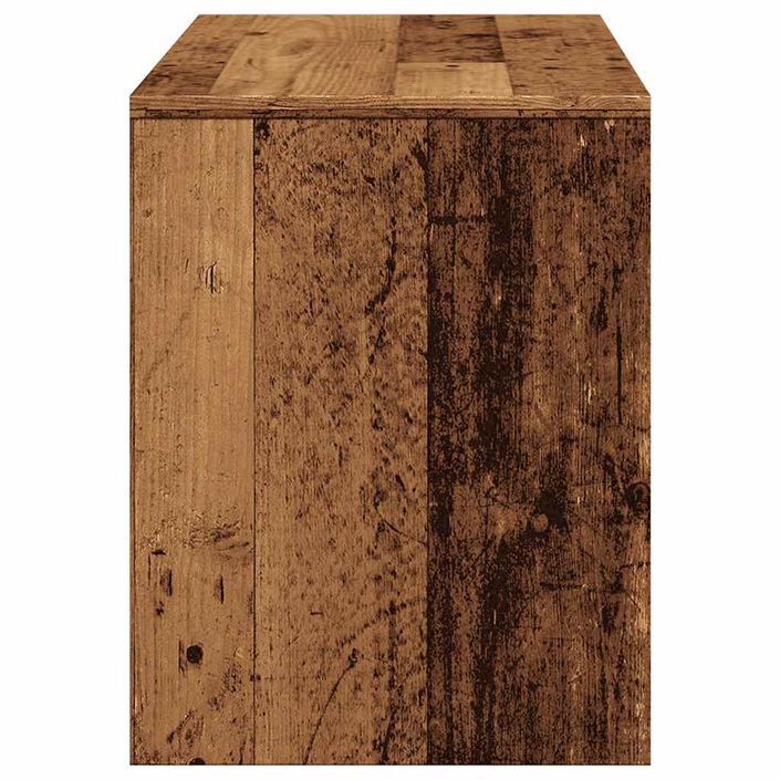 Tabouret de toilette vieux bois 70x35x45 cm bois d'ingénierie - Photo n°5