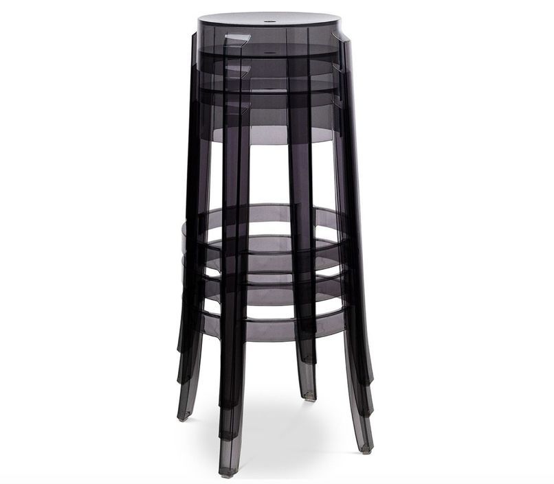 Tabouret design en polycarbonate transparent - Collection Louiva - Photo n°4