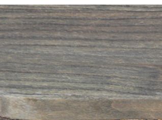 Tabouret haut acier vintage vieilli et assise en bois massif marron Reko 76 cm - Photo n°2