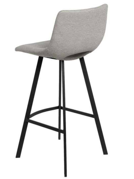 Tabouret moderne tissu avec pieds en métal noir Karane - Photo n°7