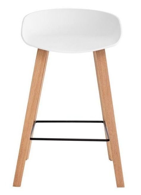 Tabouret nordique en bois de hêtre et assise en polypropylène – Modèle Kloran - Photo n°3