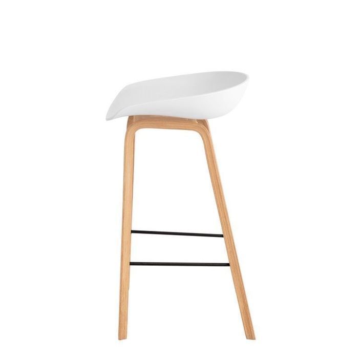 Tabouret nordique en bois de hêtre et assise en polypropylène – Modèle Kloran - Photo n°6