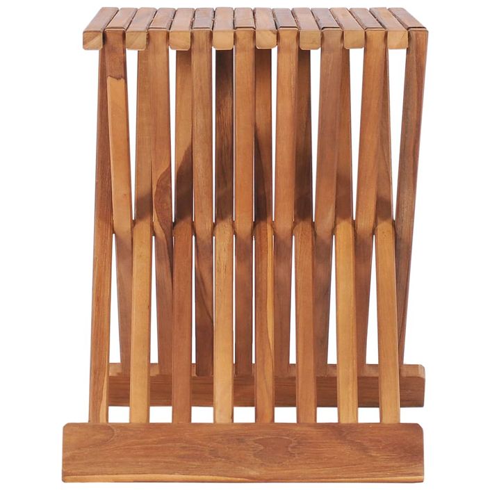 Tabouret pliable 40x32x45 cm Bois de teck solide - Photo n°3