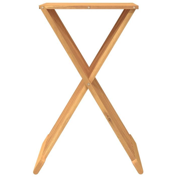 Tabouret pliant 40x32,5x70 cm Bois massif de teck - Photo n°3