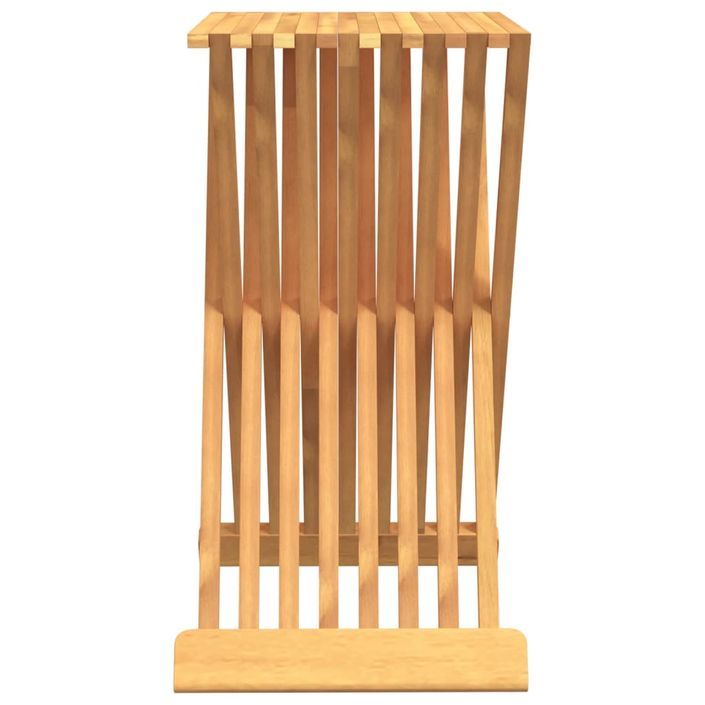 Tabouret pliant 40x32,5x70 cm Bois massif de teck - Photo n°4